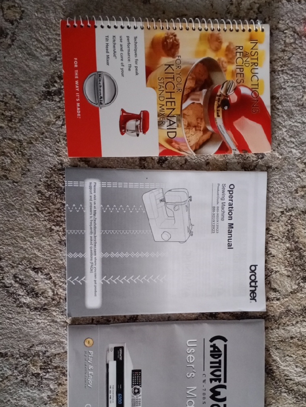 KitchenAid Red & White Stand Mixer Instructions and Recipes Booklet